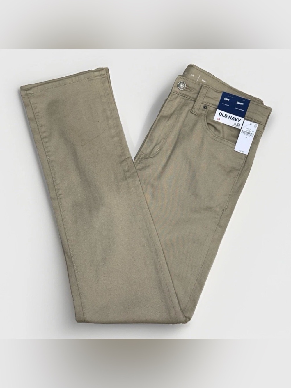 NEW Old Navy Boys Dockers Khaki Pants Sz 16
Slim School Uniform Adj Waist 29x30
